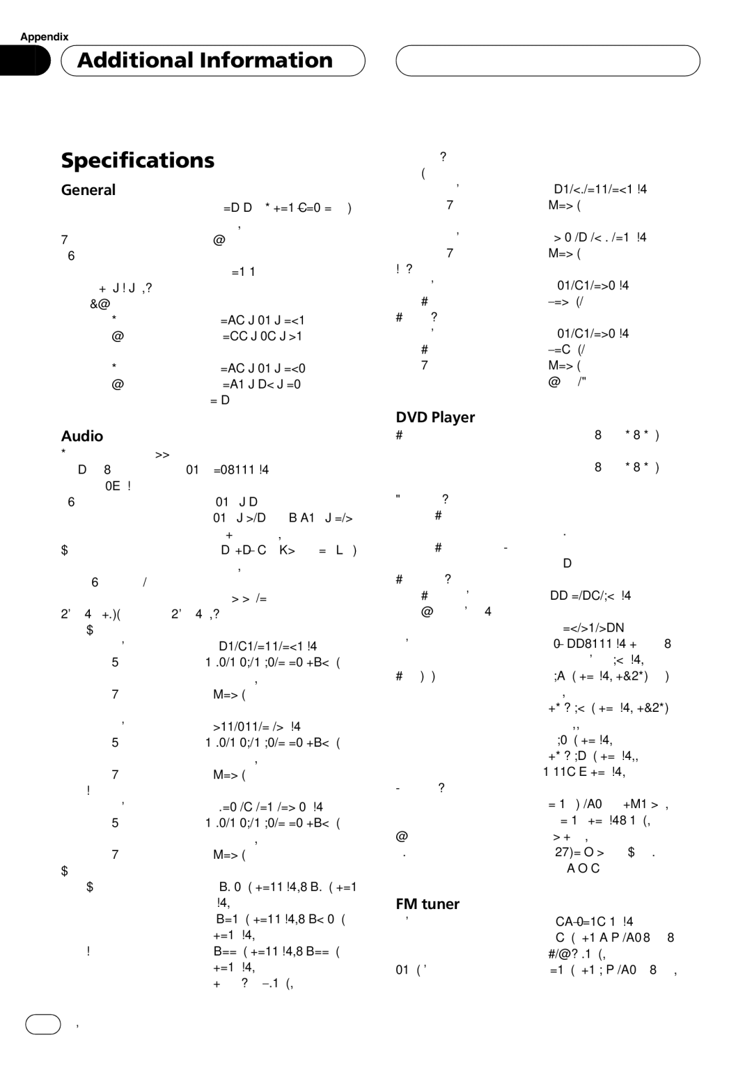 Pioneer DVH-P5650MP operation manual 