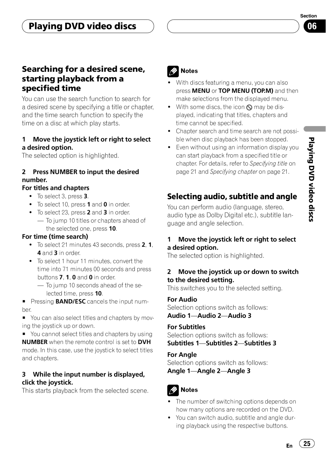 Pioneer DVH-P5650MP operation manual 