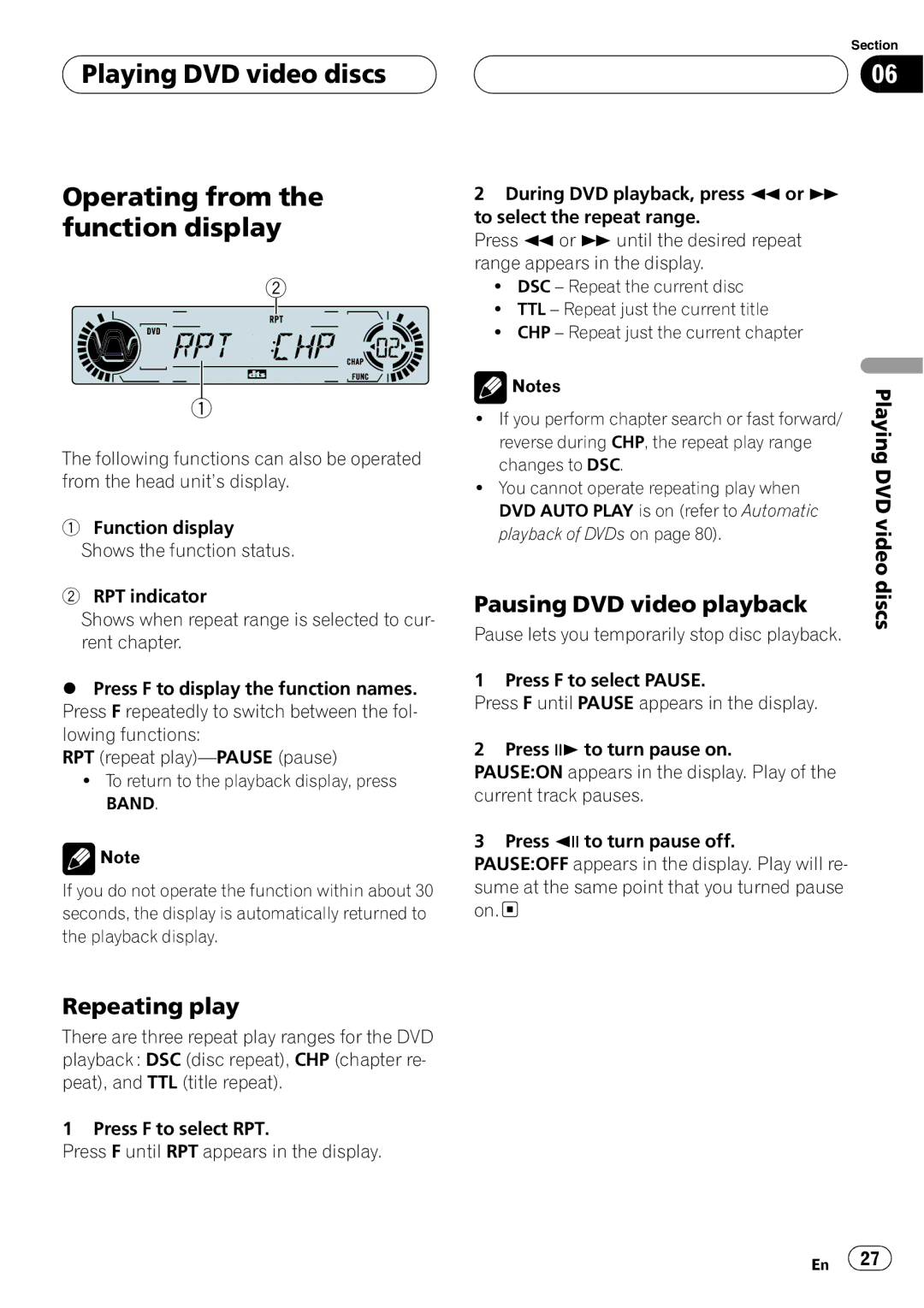 Pioneer DVH-P5650MP operation manual 