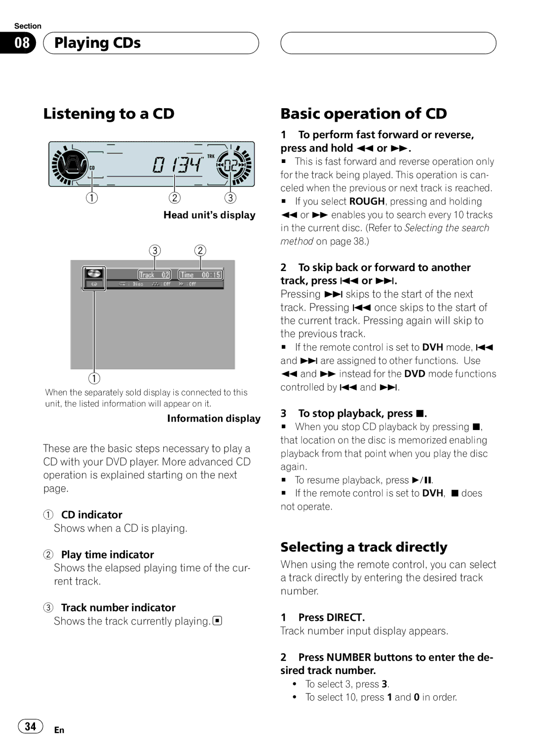 Pioneer DVH-P5650MP operation manual 