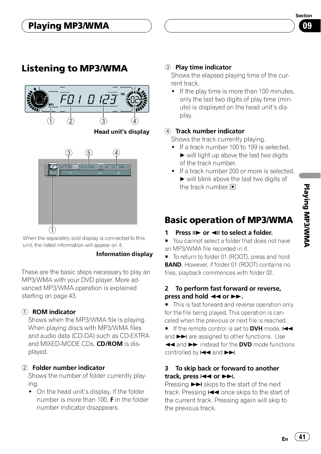 Pioneer DVH-P5650MP operation manual 