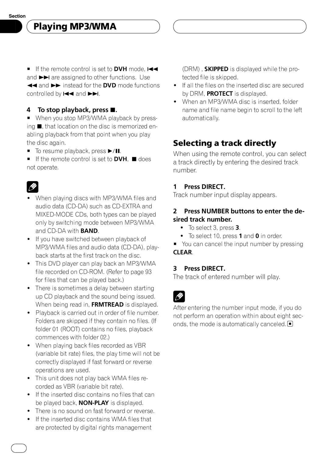 Pioneer DVH-P5650MP operation manual 