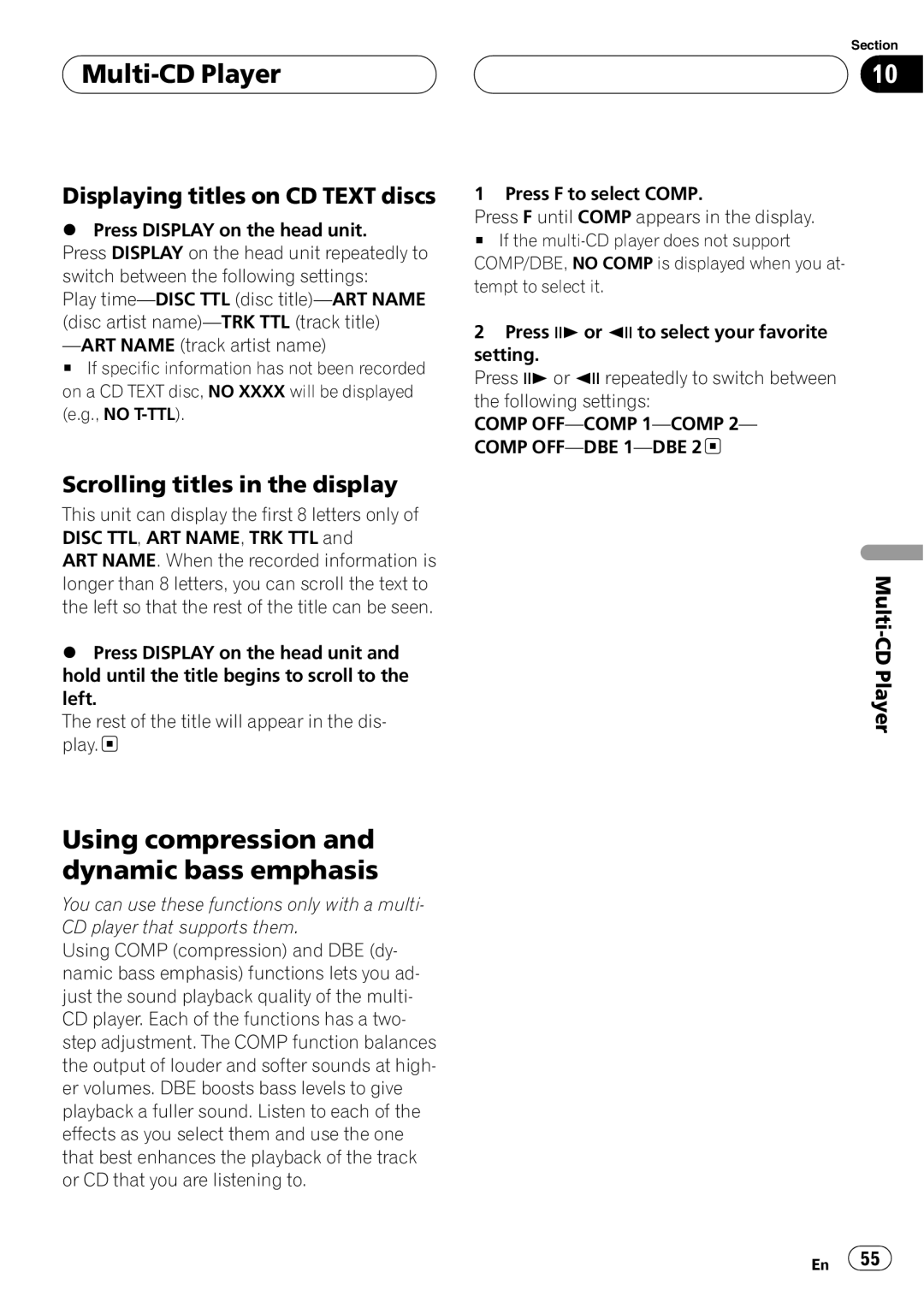 Pioneer DVH-P5650MP operation manual 