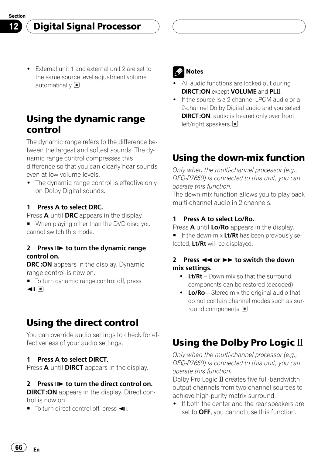 Pioneer DVH-P5650MP operation manual 