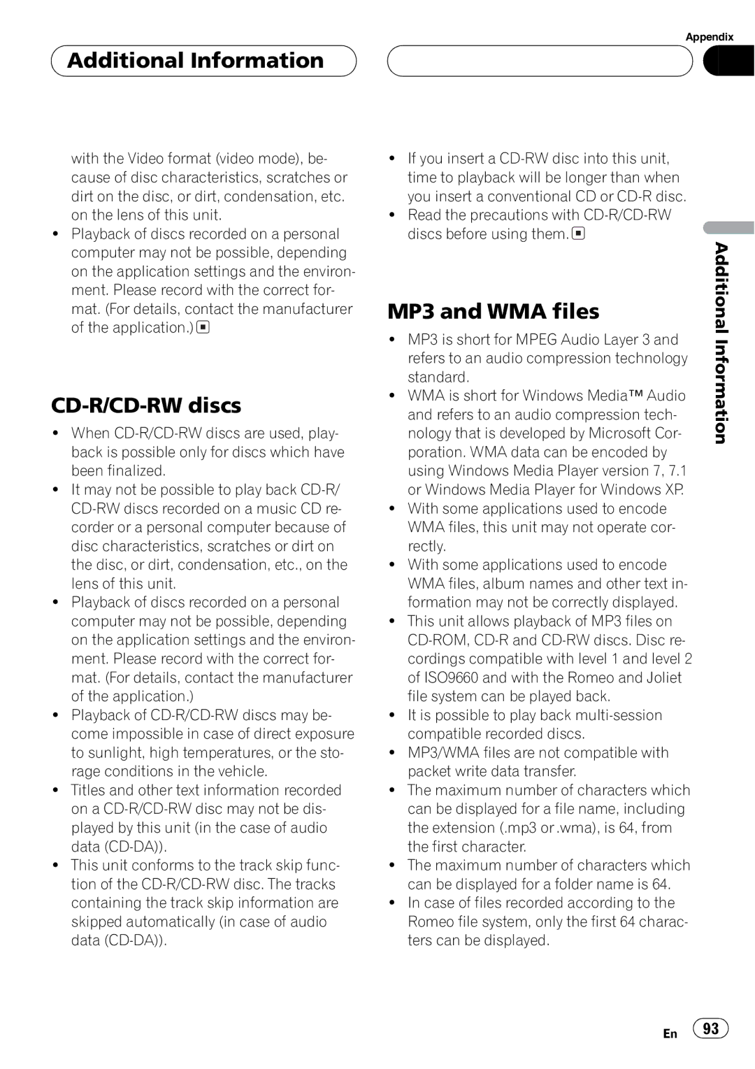 Pioneer DVH-P5650MP operation manual 