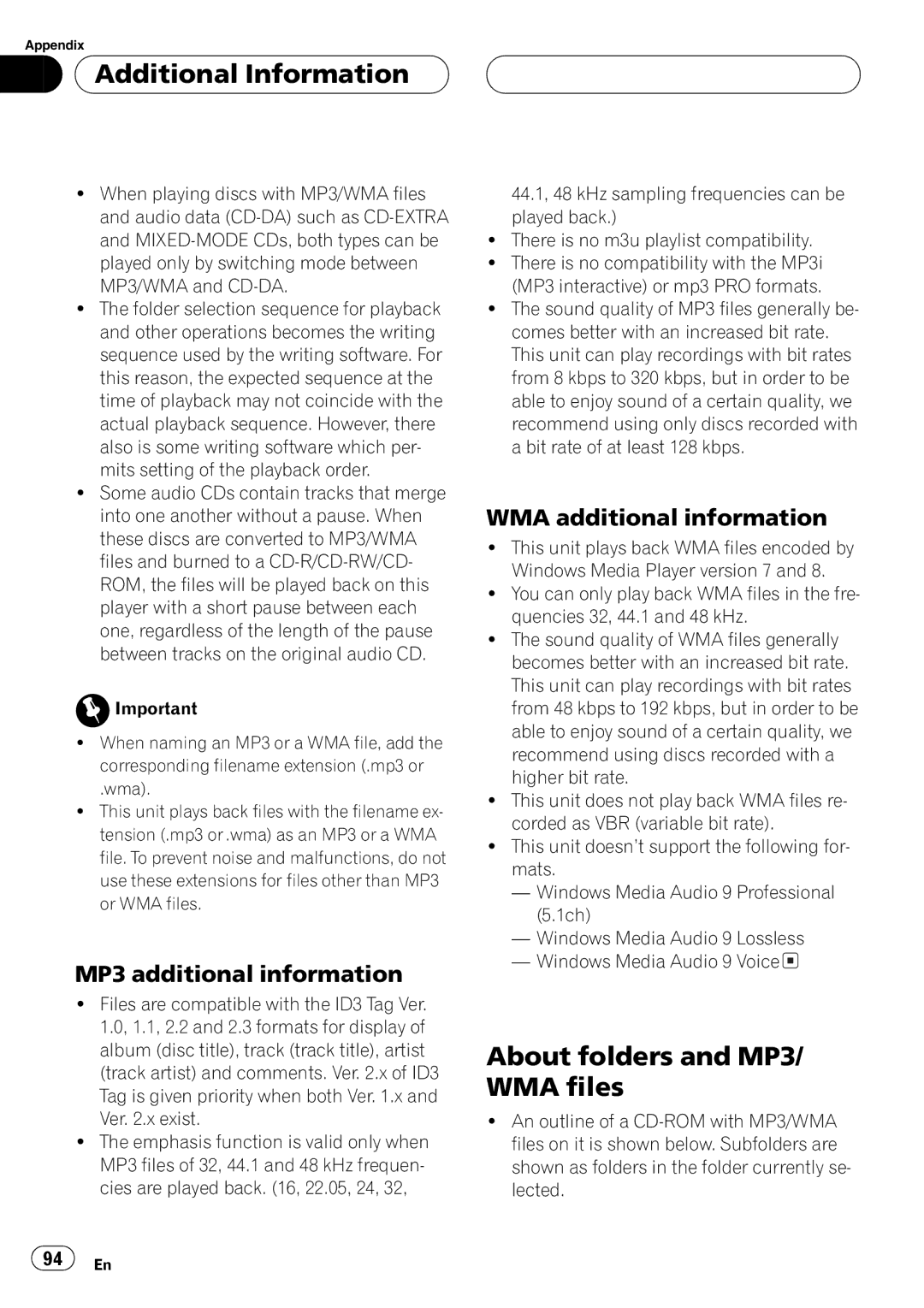 Pioneer DVH-P5650MP operation manual 