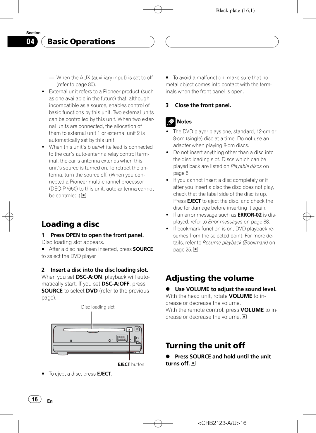 Pioneer DVH-P5850MP operation manual 