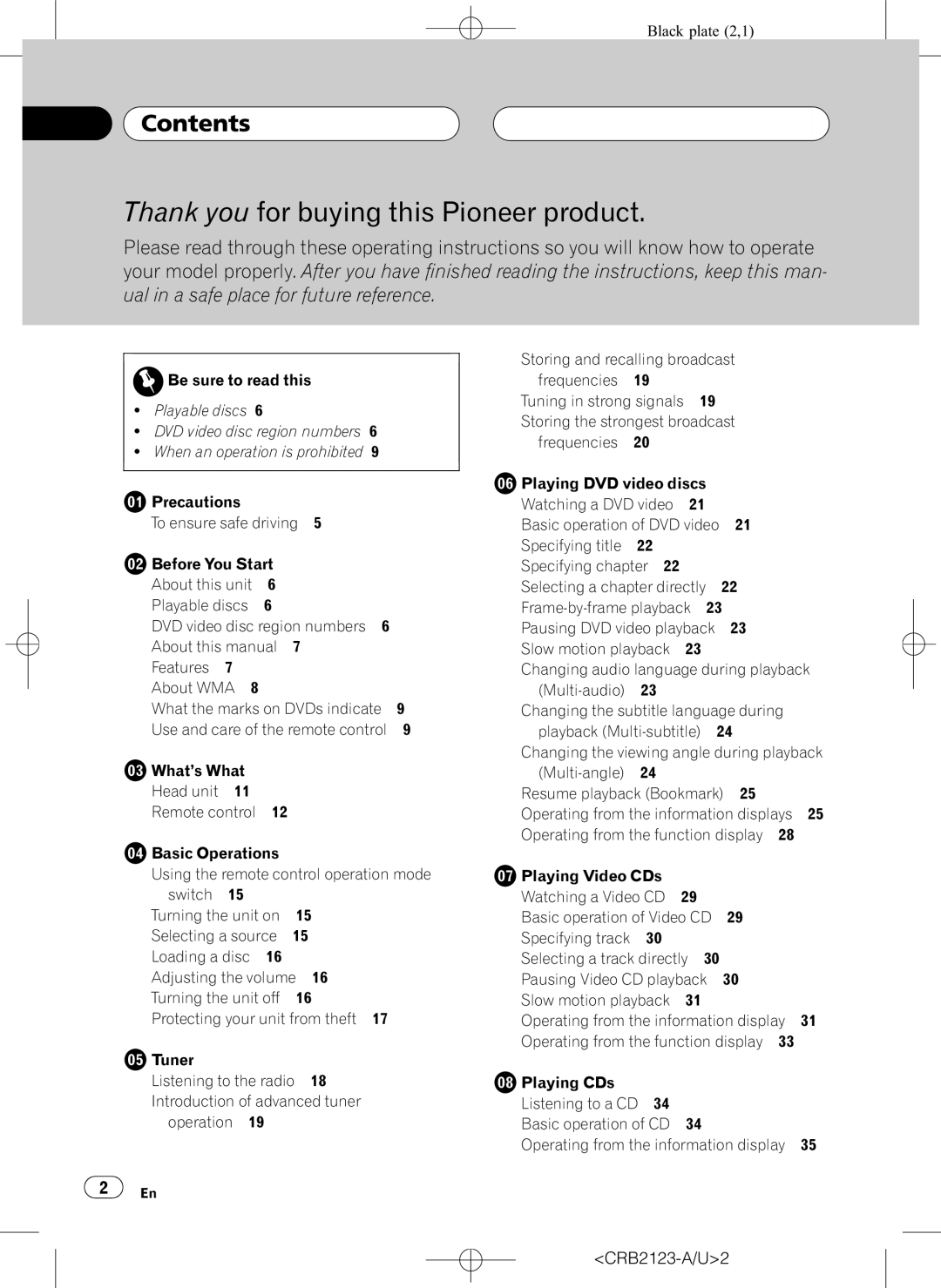 Pioneer DVH-P5850MP operation manual 