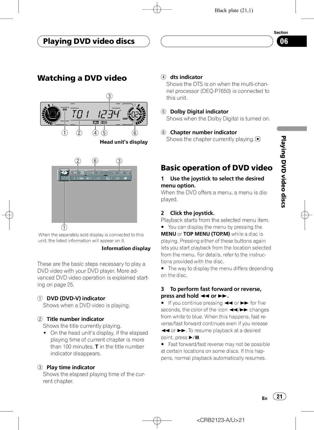 Pioneer DVH-P5850MP operation manual 