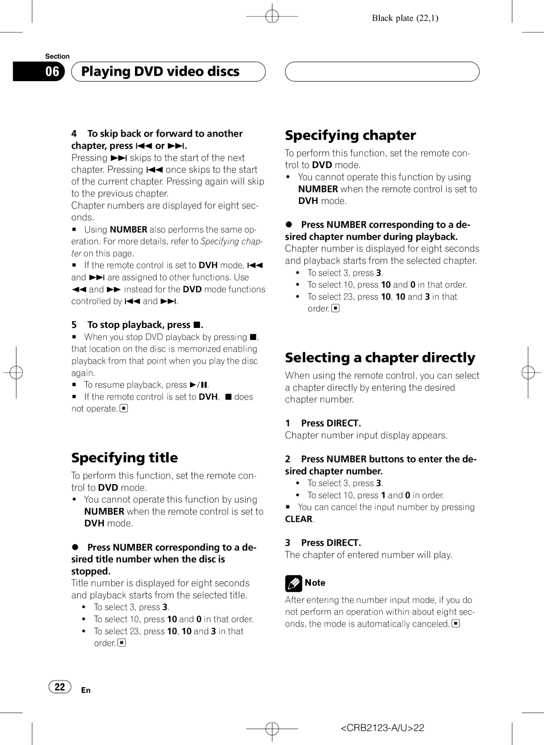 Pioneer DVH-P5850MP operation manual 