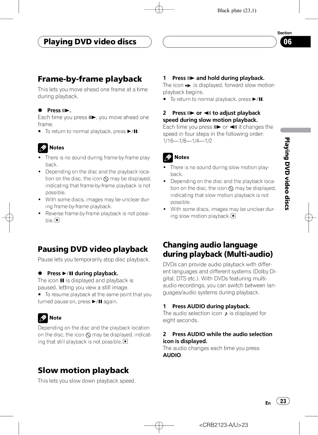 Pioneer DVH-P5850MP operation manual 