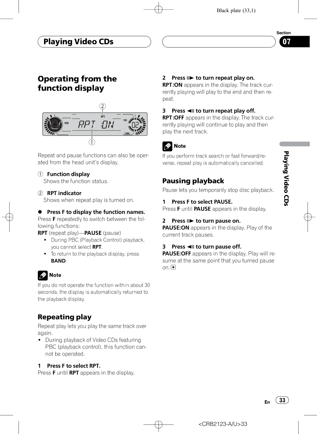 Pioneer DVH-P5850MP operation manual 