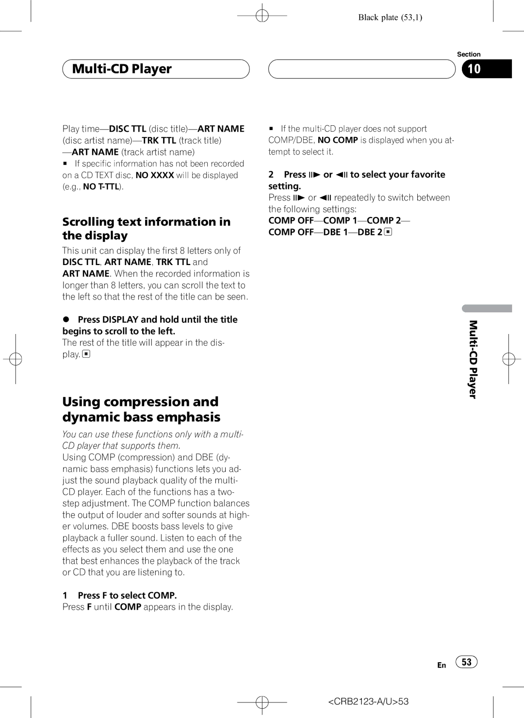 Pioneer DVH-P5850MP operation manual 