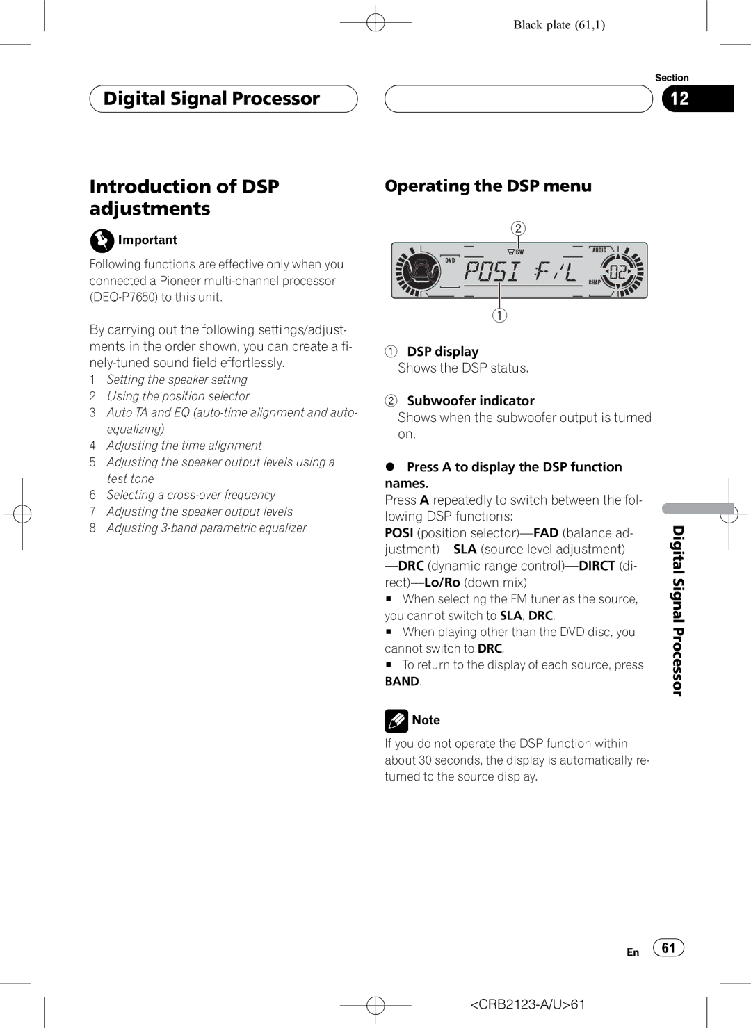 Pioneer DVH-P5850MP operation manual 