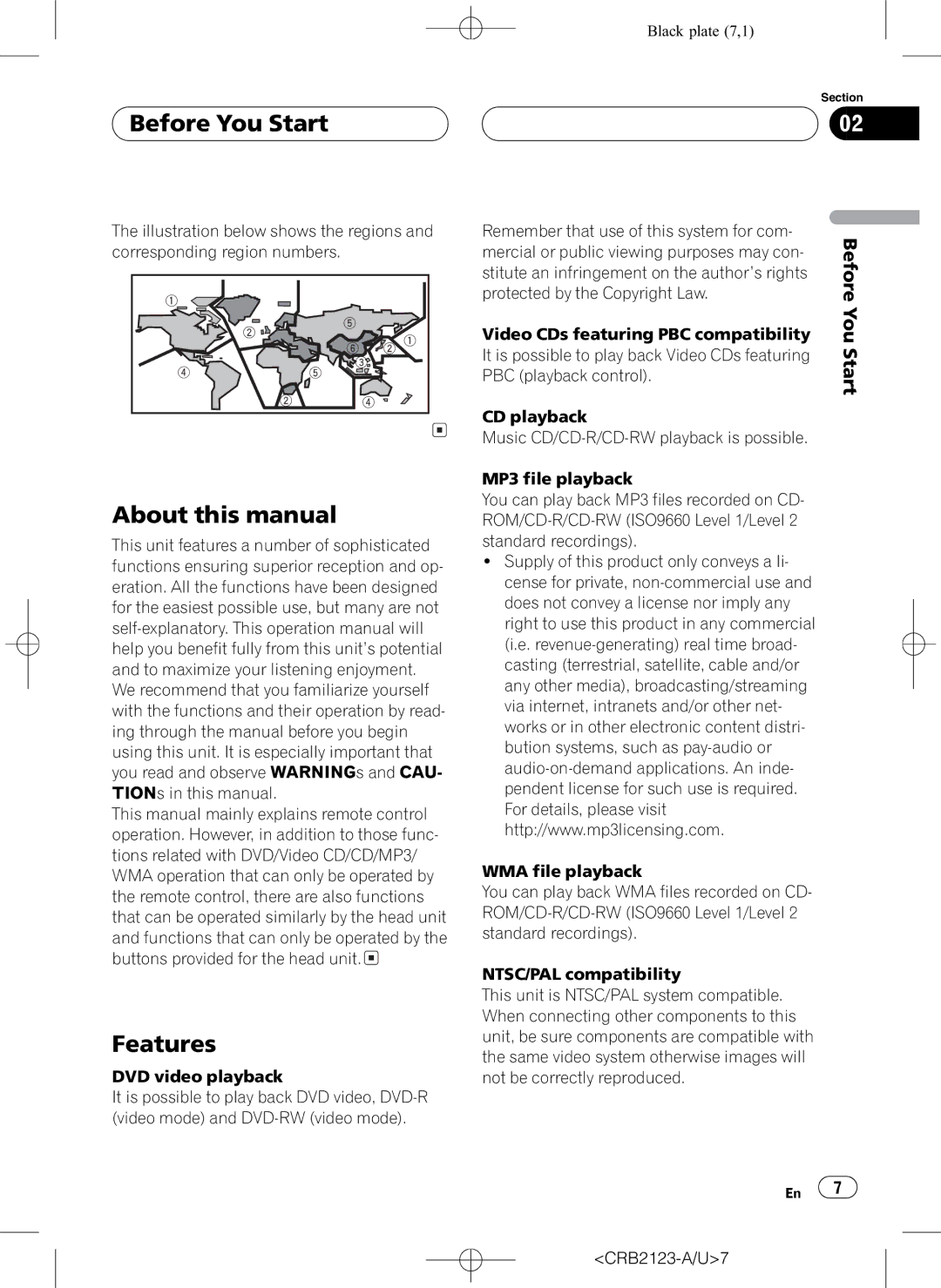 Pioneer DVH-P5850MP operation manual 