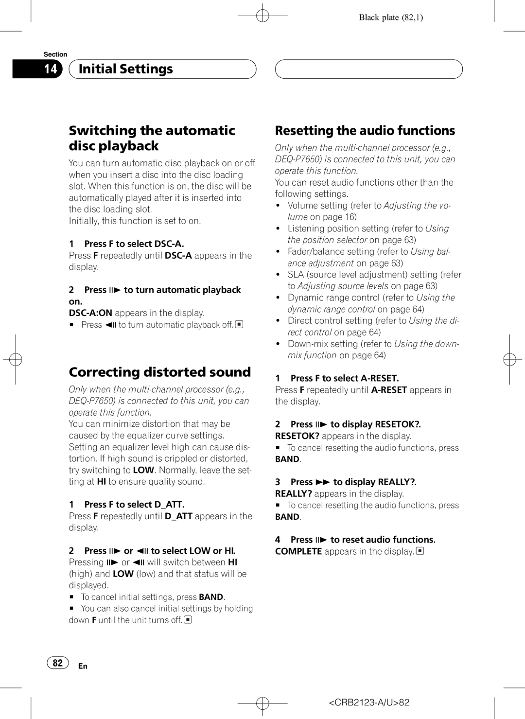 Pioneer DVH-P5850MP operation manual 