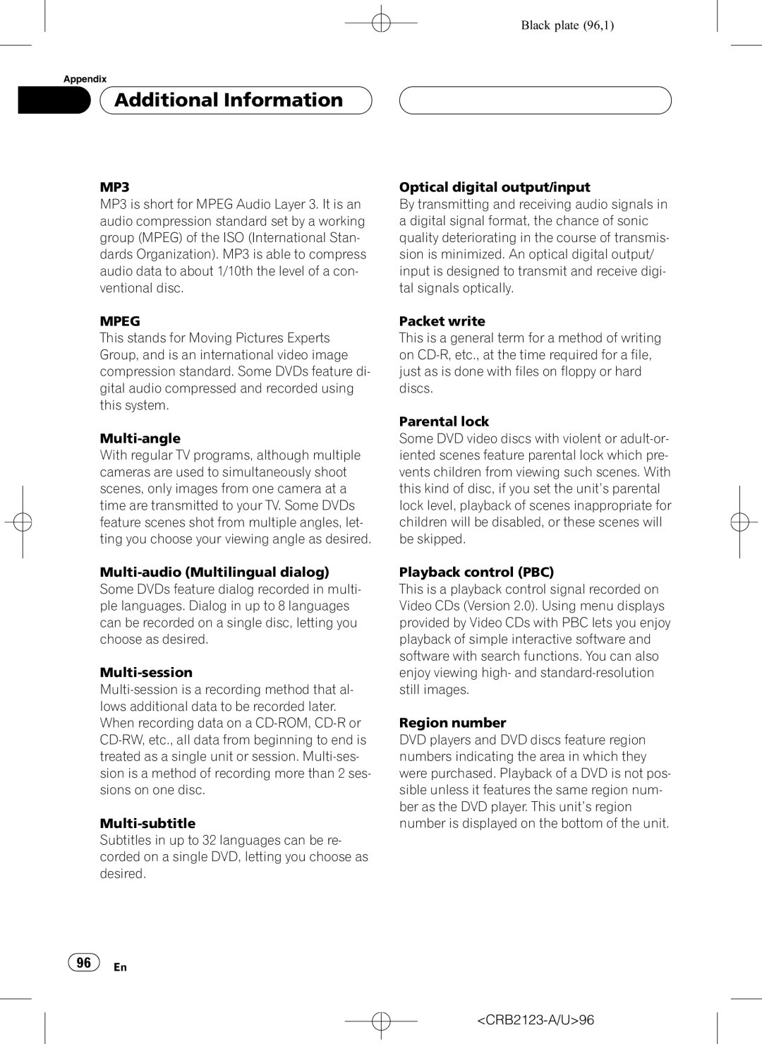 Pioneer DVH-P5850MP operation manual 