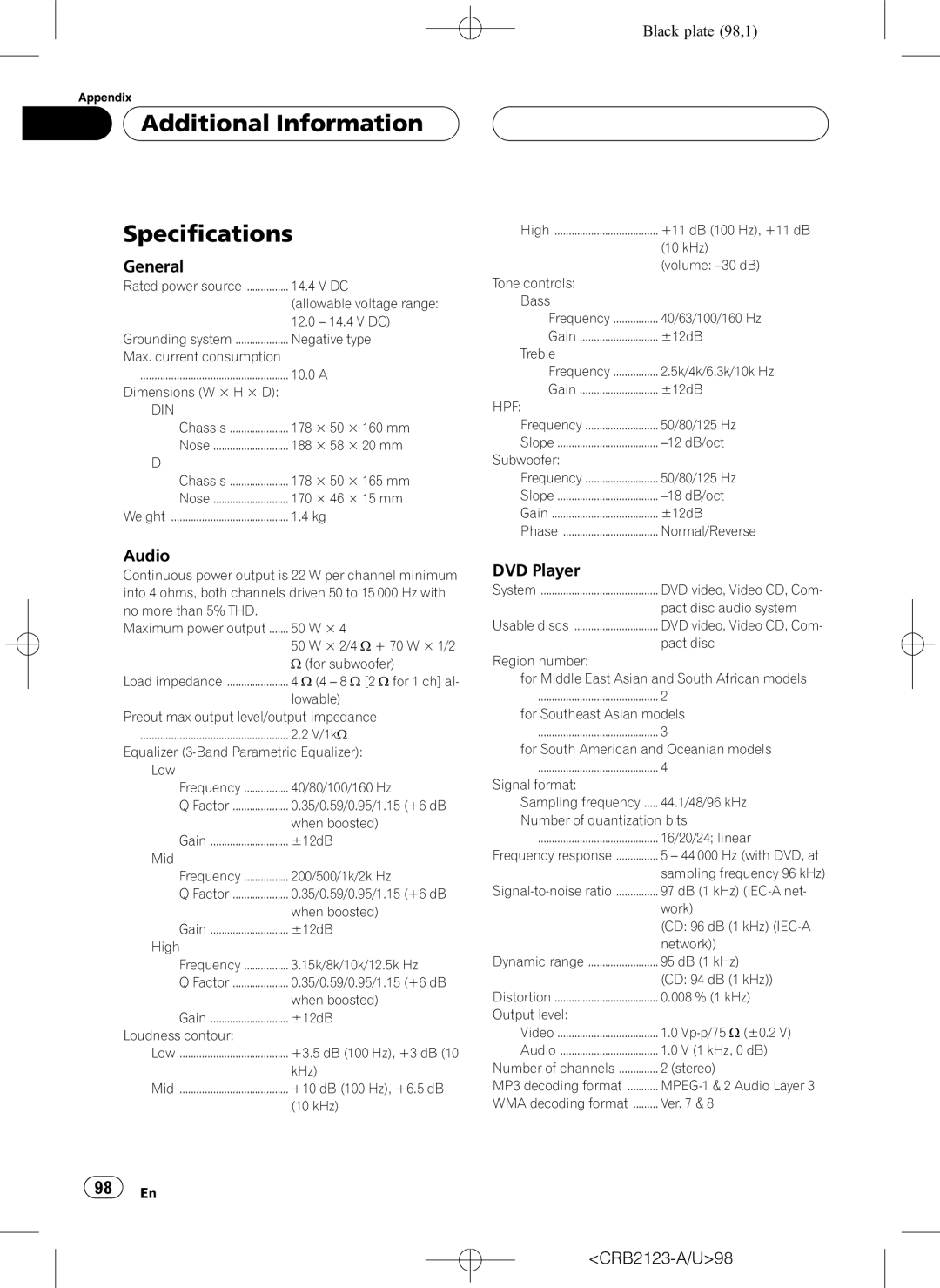 Pioneer DVH-P5850MP operation manual 