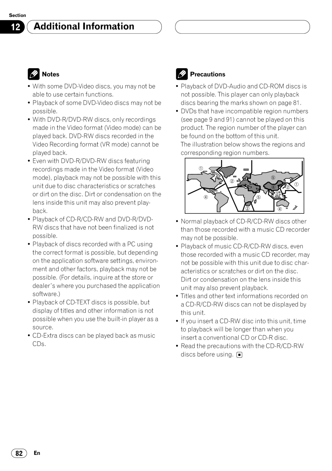 Pioneer DVH-P7000 owner manual Precautions 