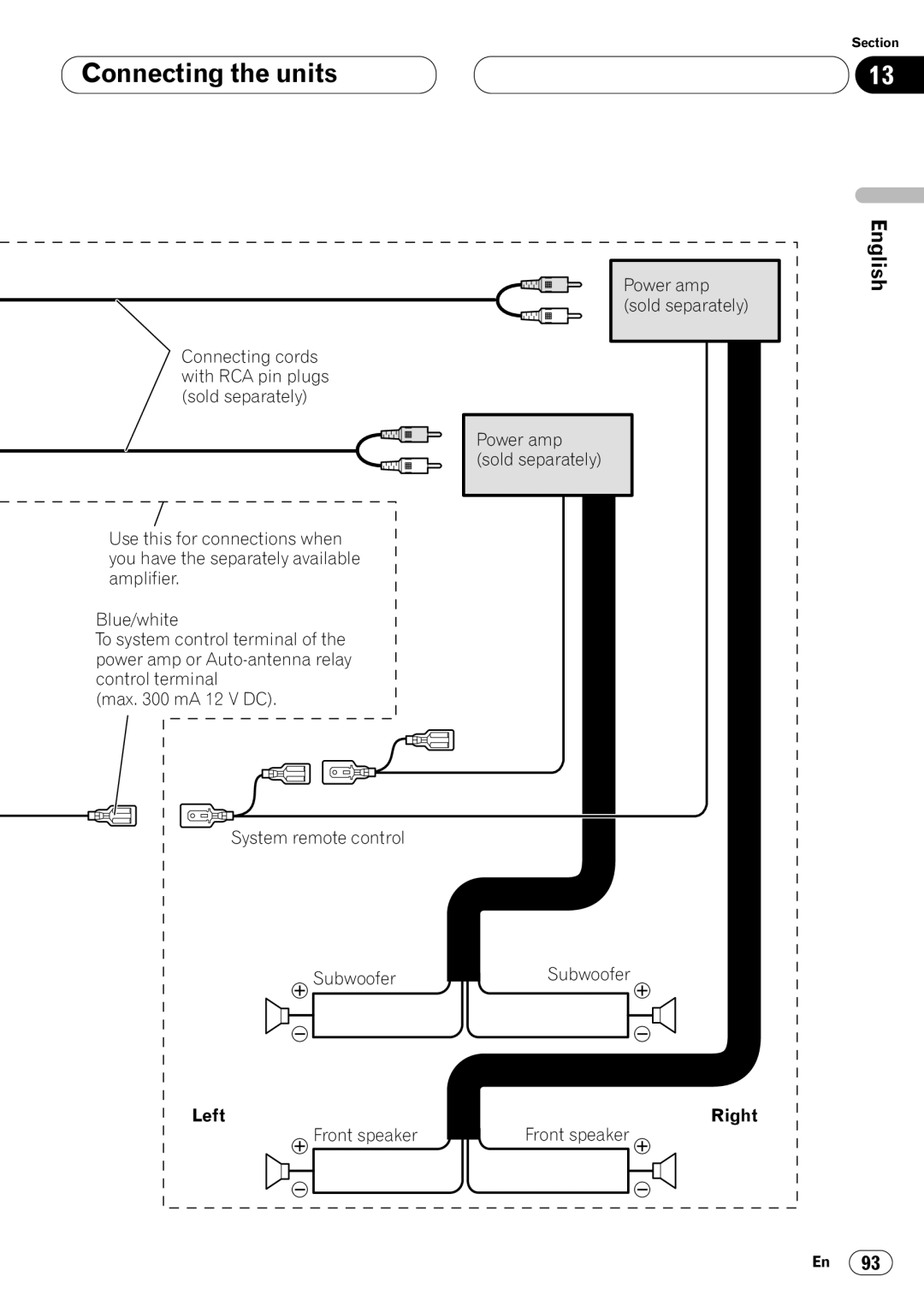 Pioneer DVH-P7050 owner manual Connecting the units 