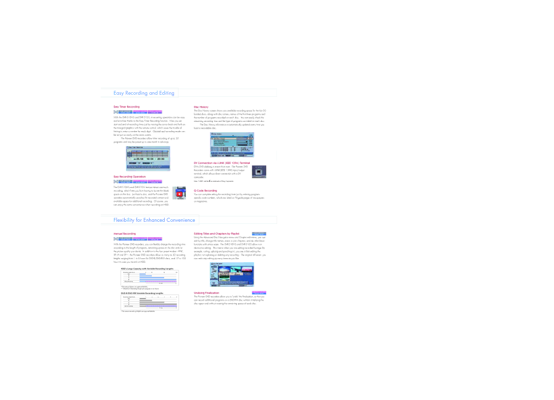 Pioneer DVR-310-S specifications Easy Recording and Editing, Editing Titles and Chapters by Playlist, Undoing Finalization 