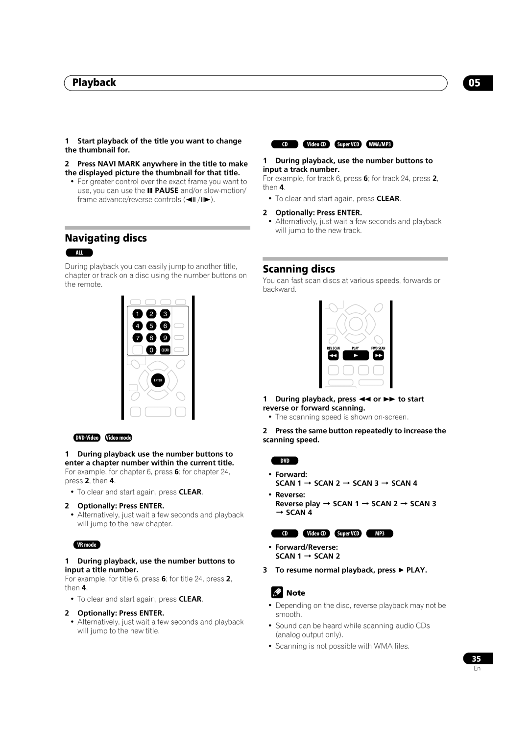 Pioneer DVR-320-S operating instructions Navigating discs, Scanning discs, Scan 1 Scan 2 Scan 3 Scan, Scan Scan 2 Scan 