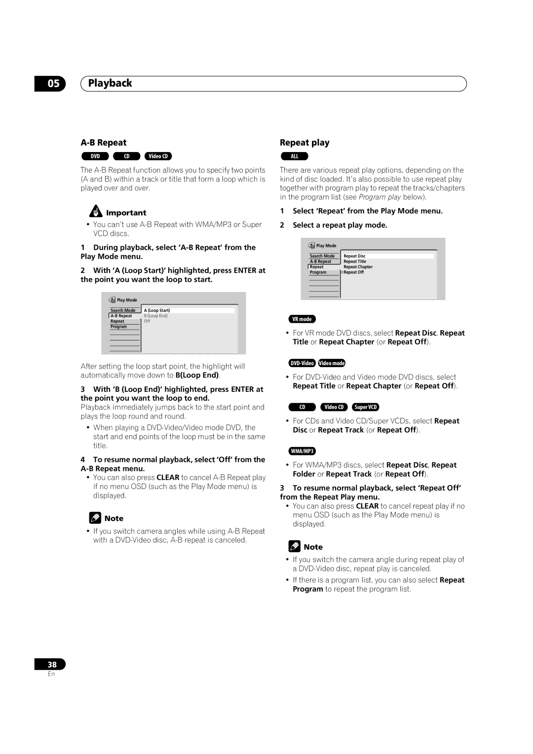 Pioneer DVR-320-S operating instructions Repeat play 