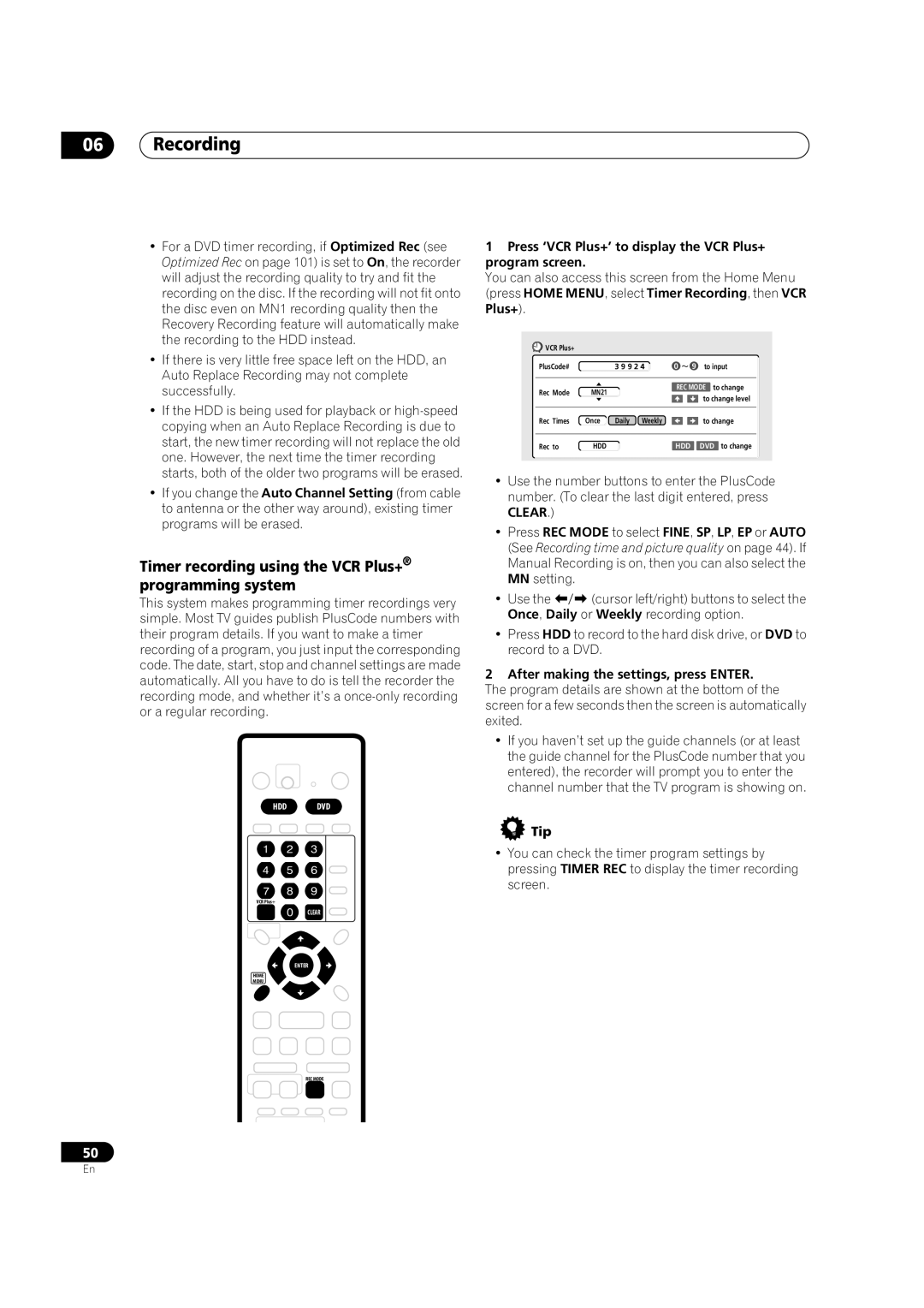 Pioneer DVR-420H manual Timer recording using the VCR Plus+ programming system 