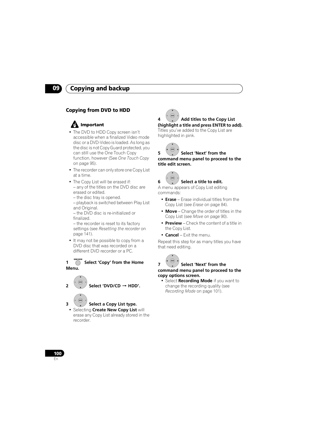 Pioneer DVR-440H-S manual Copying from DVD to HDD, Select ‘DVD/CD HDD’ 