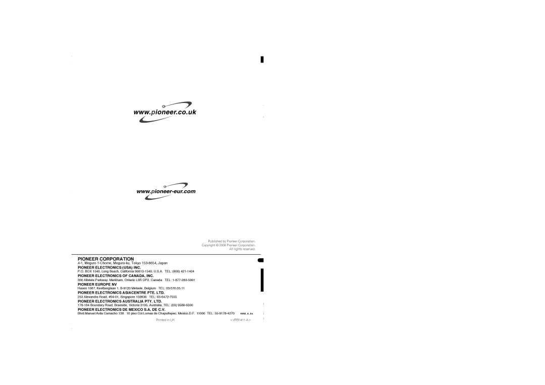 Pioneer DVR-440H-S manual Pioneer Corporation 