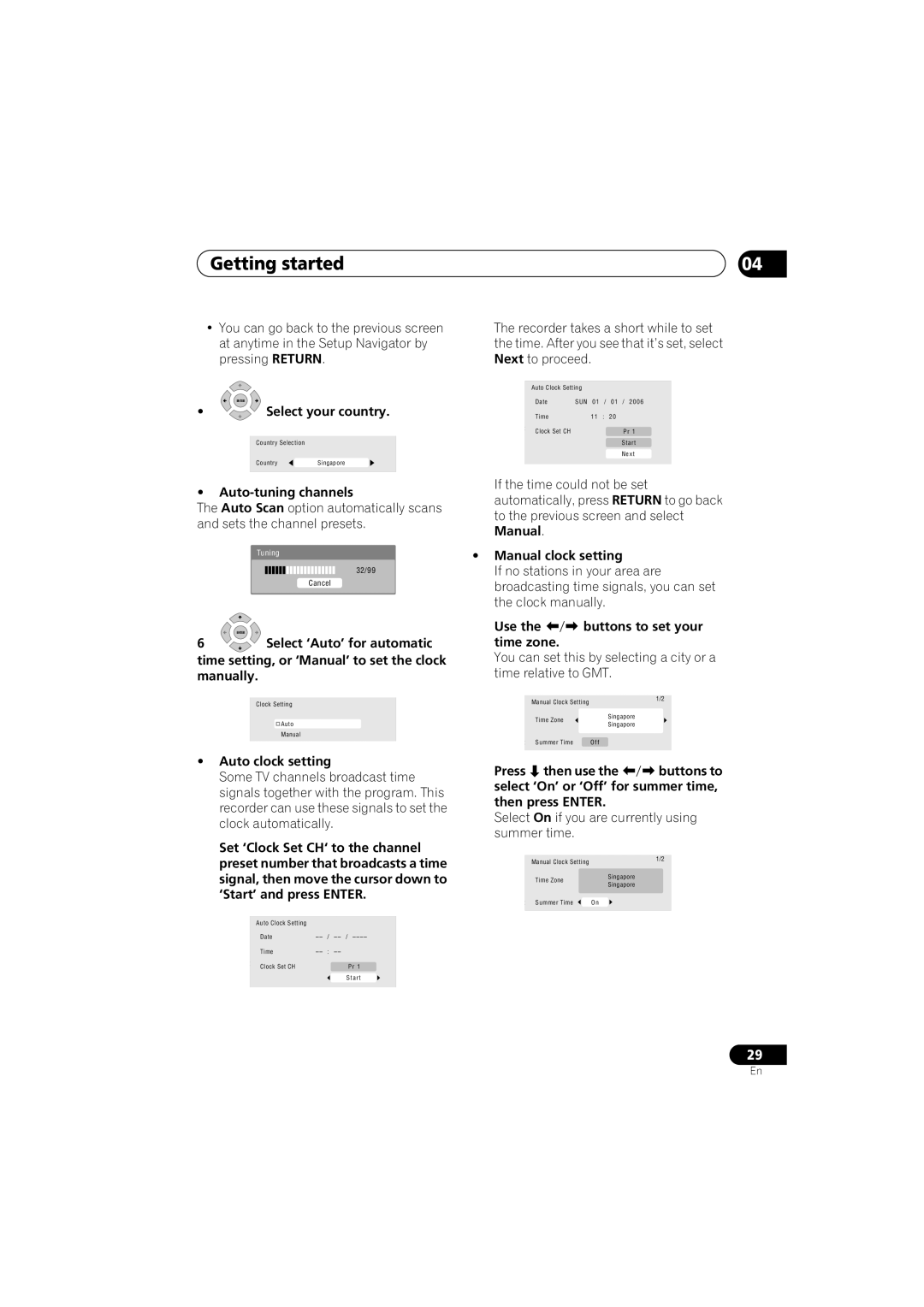 Pioneer DVR-541H-S operating instructions Getting started 