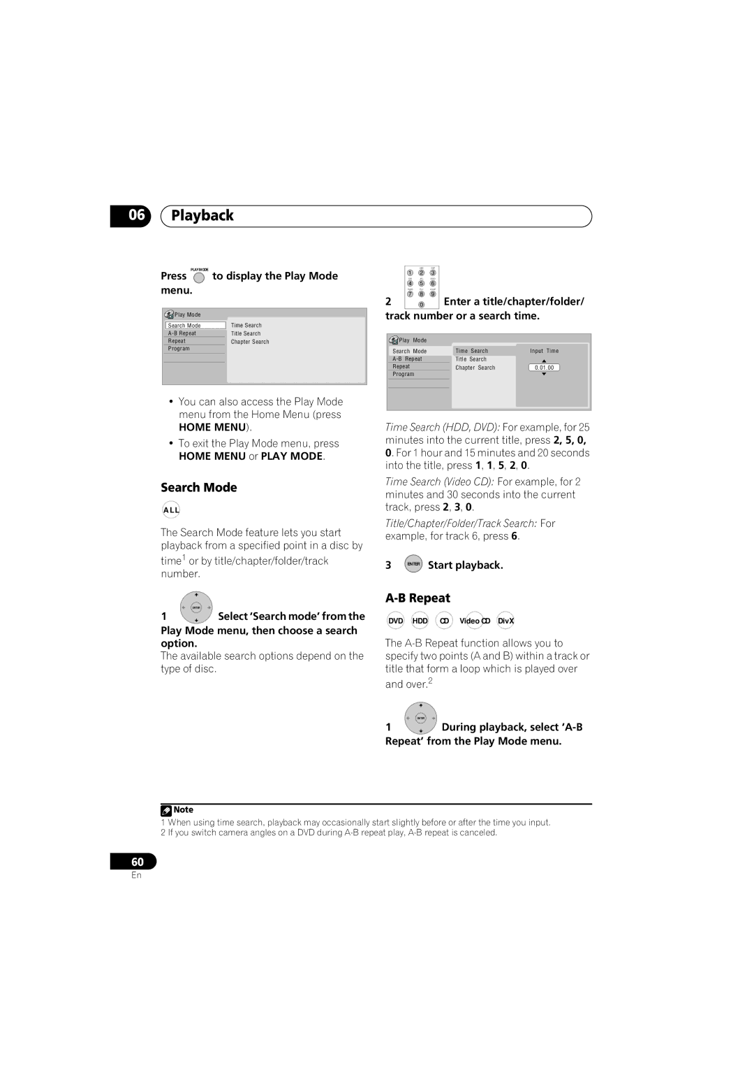 Pioneer DVR-543H-S, DVR-540H-S operating instructions Search Mode, Repeat 