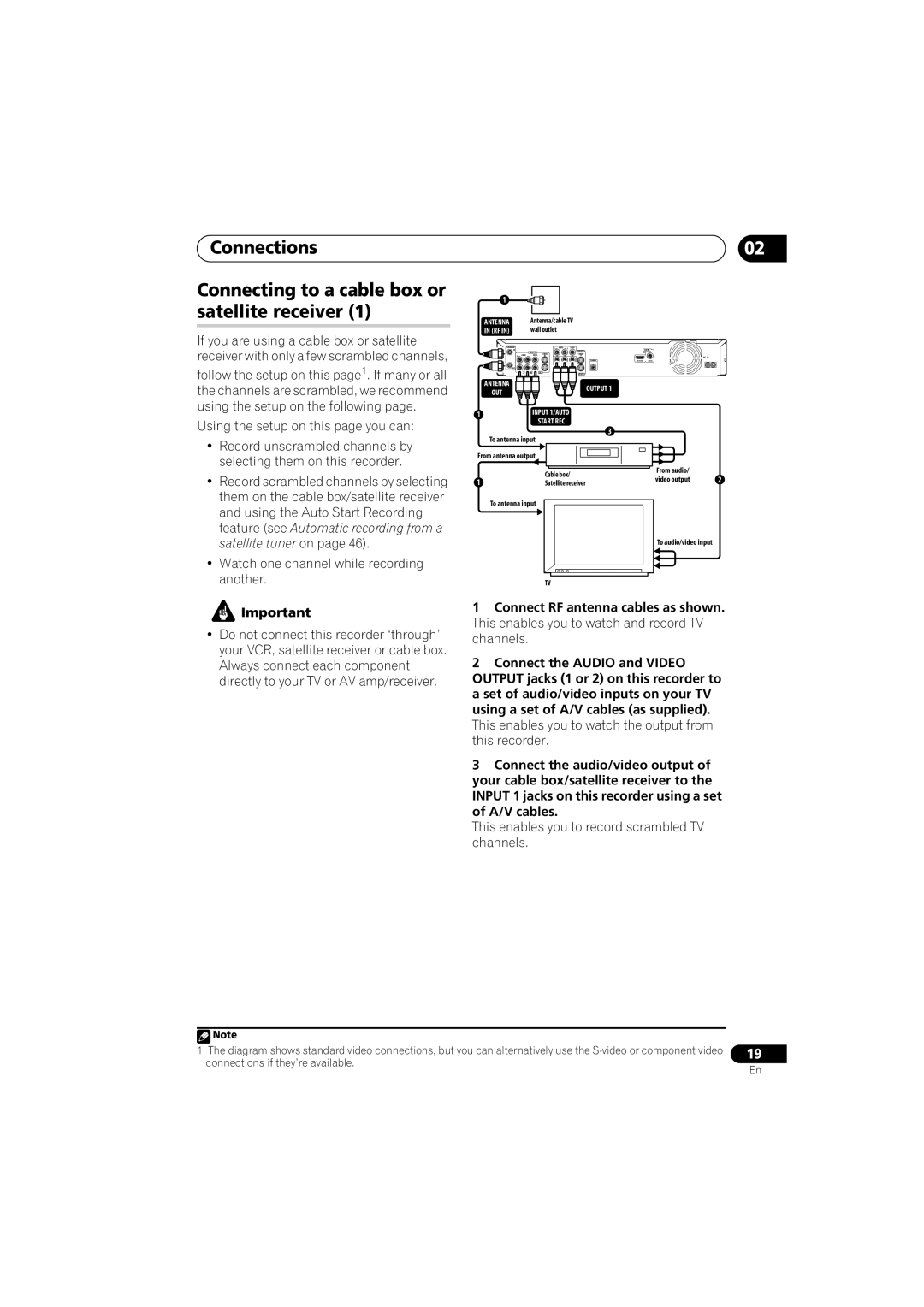 Pioneer DVR-650H-K operating instructions Feature see Automatic recording from a, Satellite tuner on 