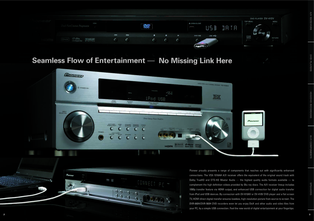 Pioneer DVR-340H-S, DVR-660H-S, DVR-560H-S specifications Seamless Flow of Entertainment No Missing Link Here 