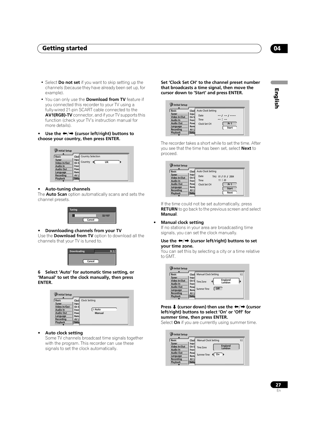 Pioneer DVR-920H operating instructions Getting started 