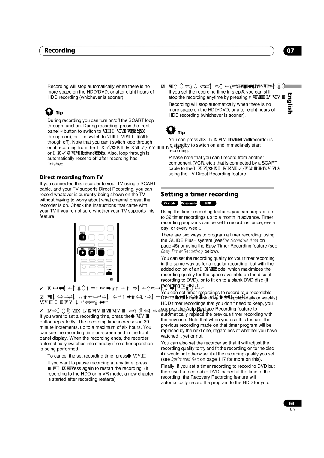 Pioneer DVR-920H operating instructions Setting a timer recording, Direct recording from TV 