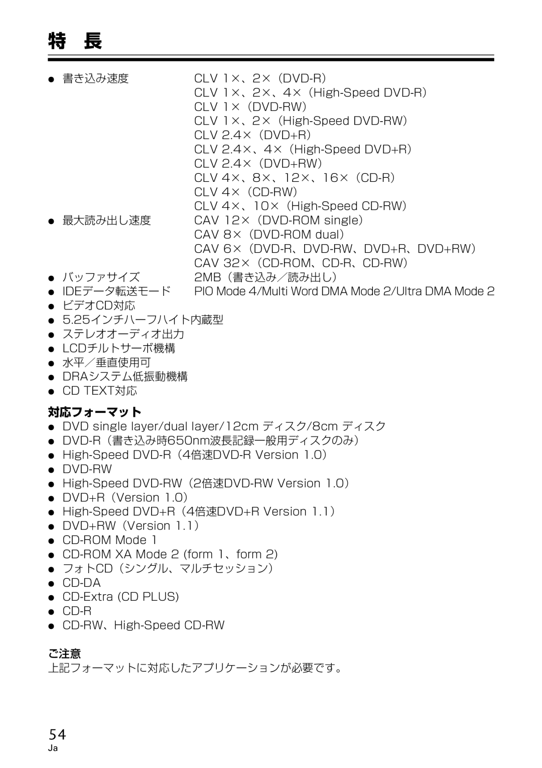 Pioneer DVR-A06 manual 対応フォーマット 