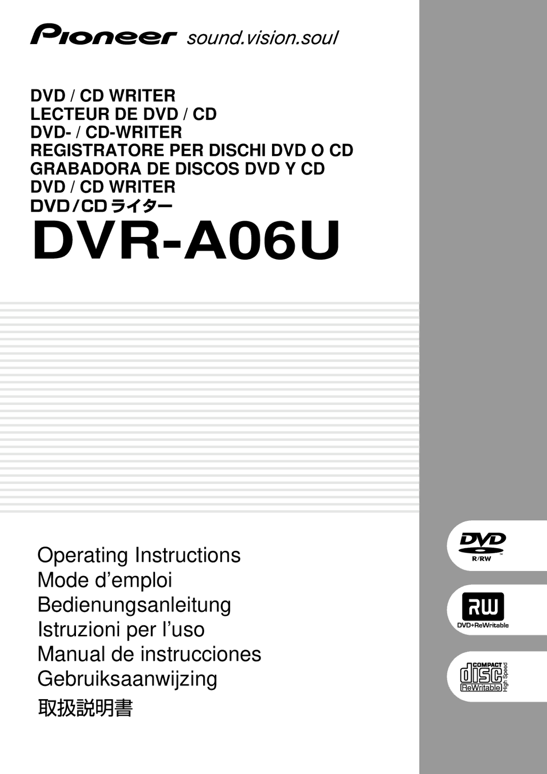 Pioneer DVR-A06U operating instructions 