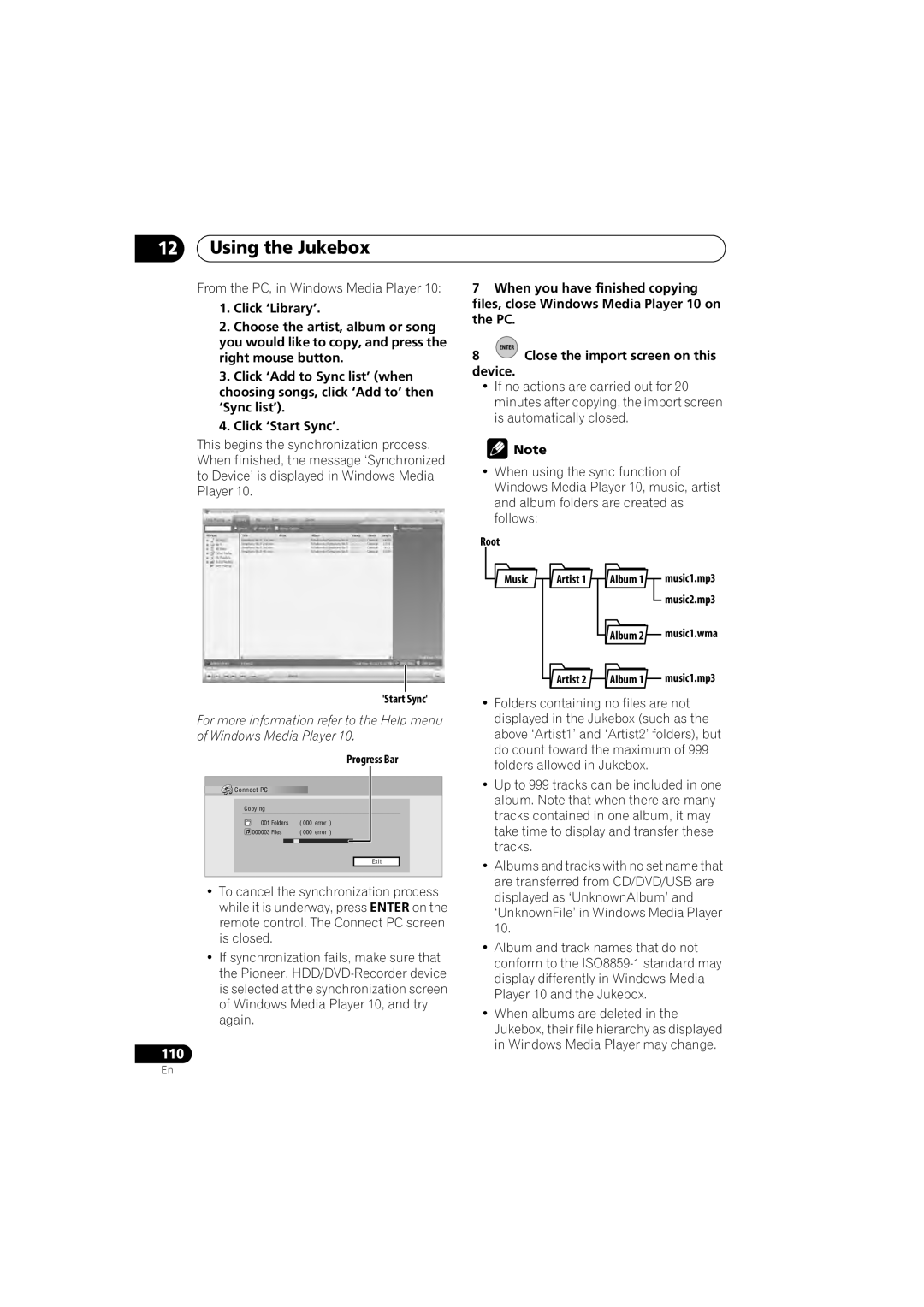 Pioneer DVR-LX60D manual From the PC, in Windows Media Player, Close the import screen on this Device 