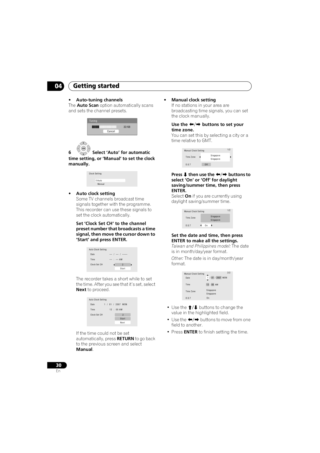 Pioneer DVR-LX70 manual Getting started 