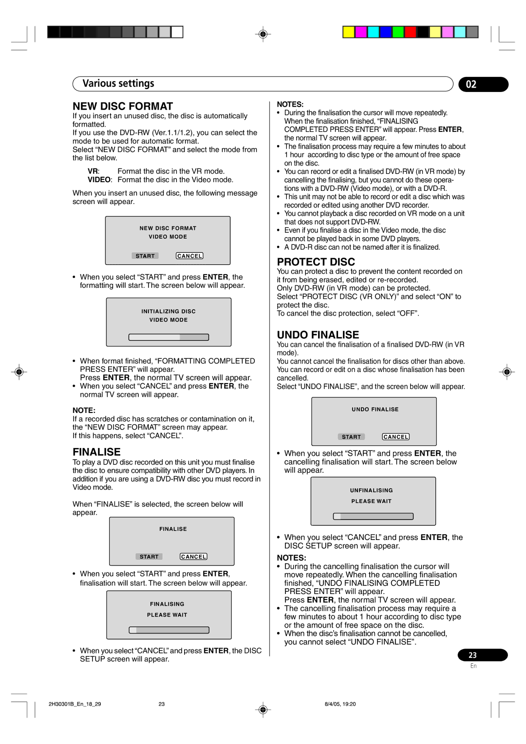 Pioneer DVR-RT501-S operating instructions NEW Disc Format 