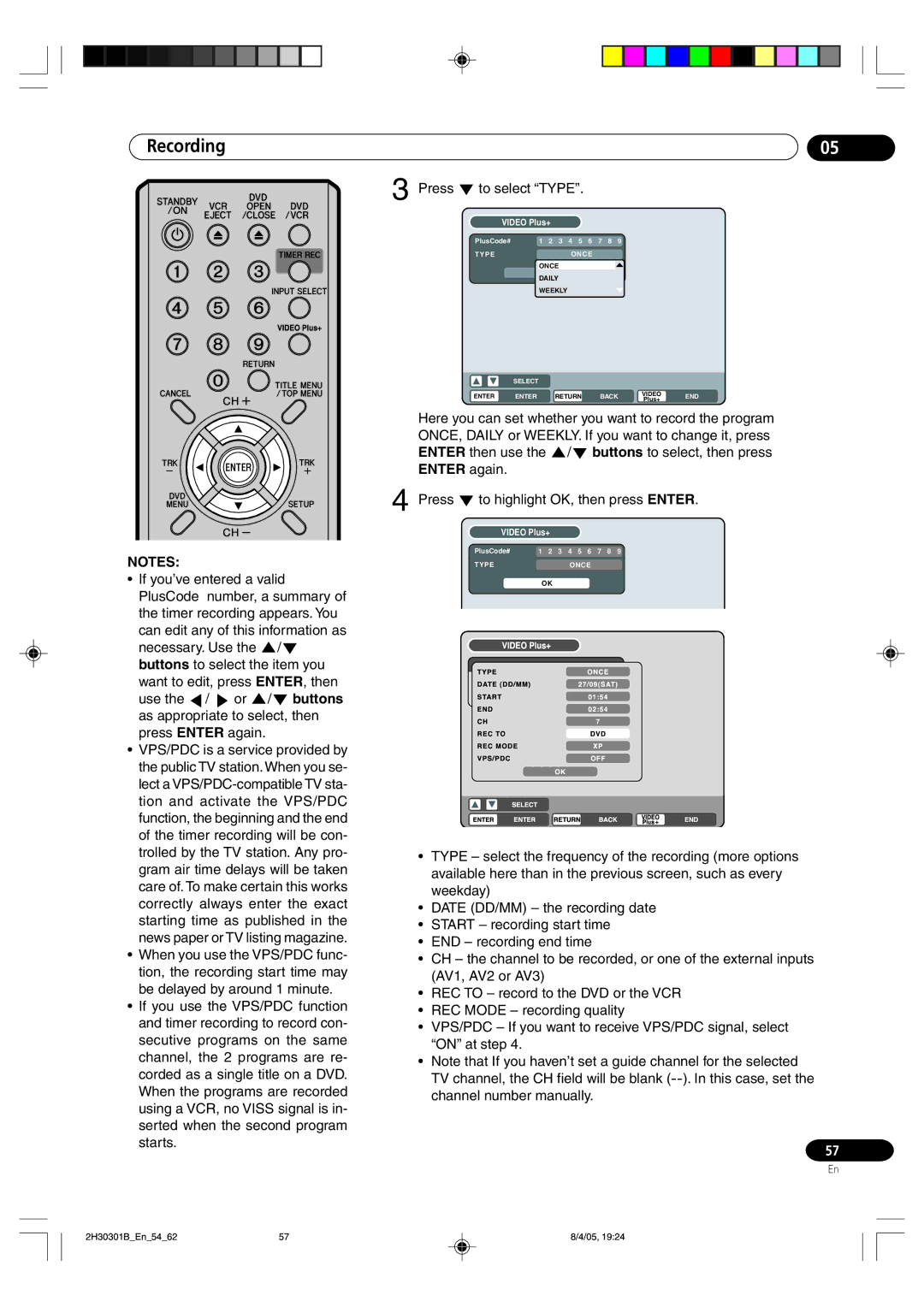 Pioneer DVR-RT501-S operating instructions TYPE!#$OK% Once 