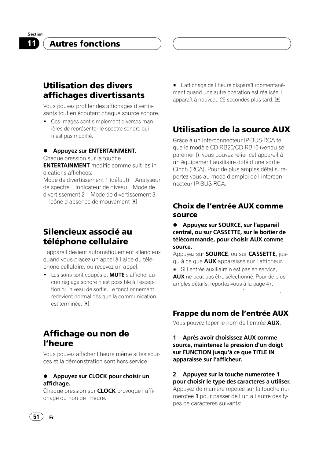 Pioneer FH-P4100 operation manual 