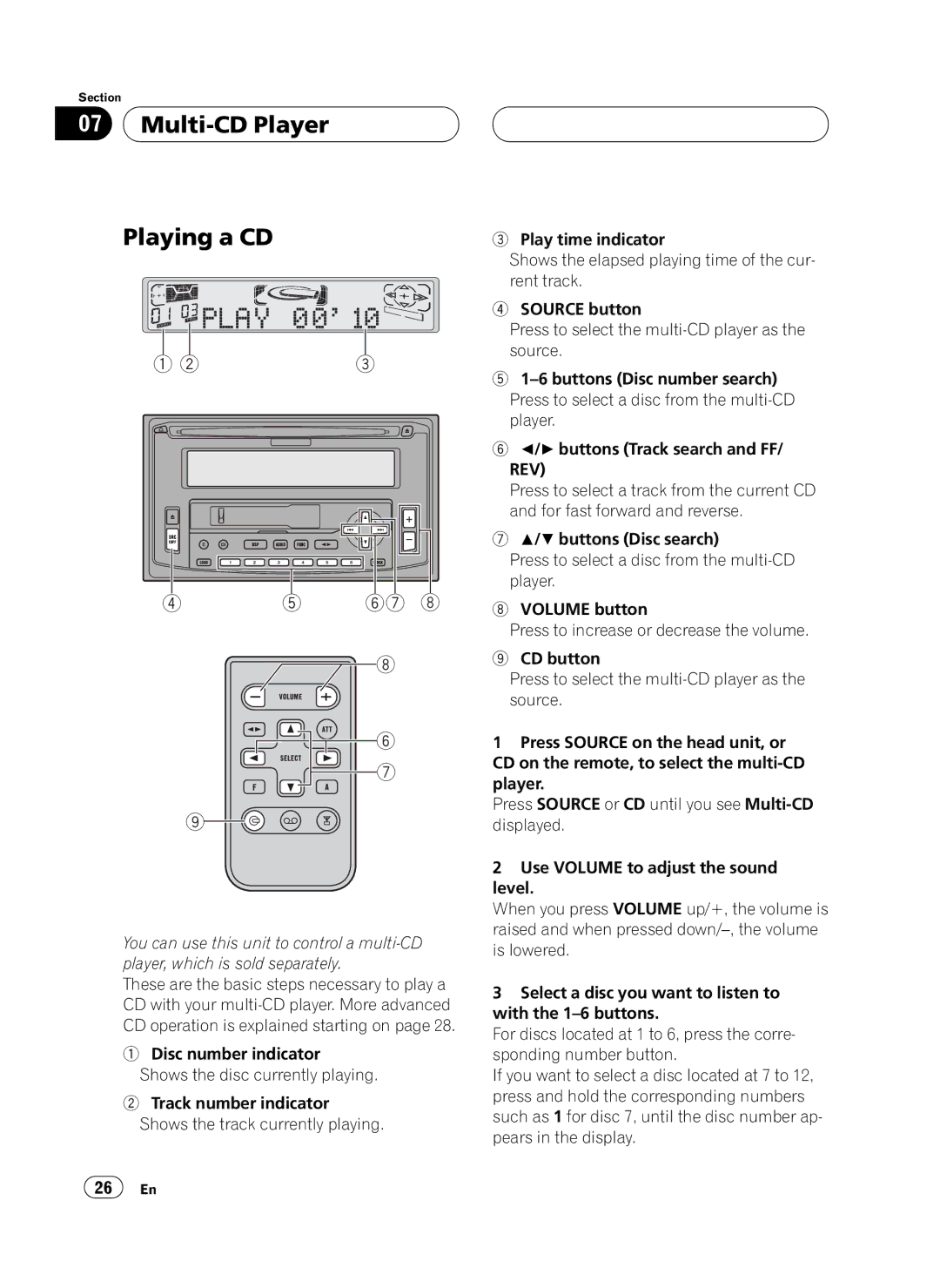 Pioneer FH-P4100 operation manual 