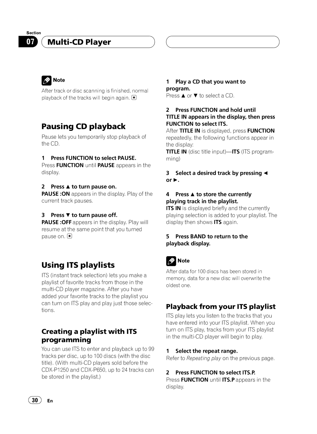 Pioneer FH-P4100 operation manual 