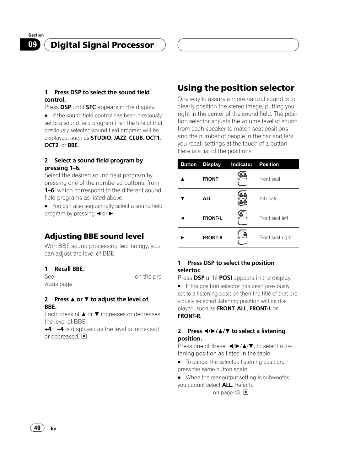 Pioneer FH-P4100 operation manual 