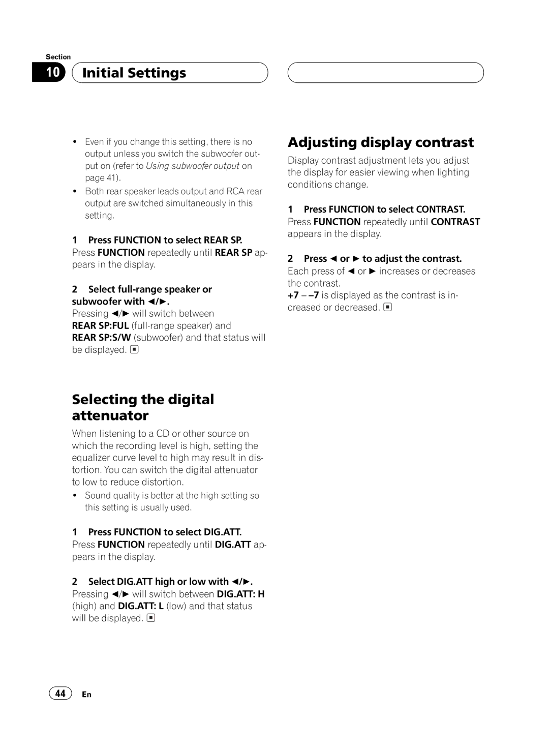 Pioneer FH-P4100 operation manual 