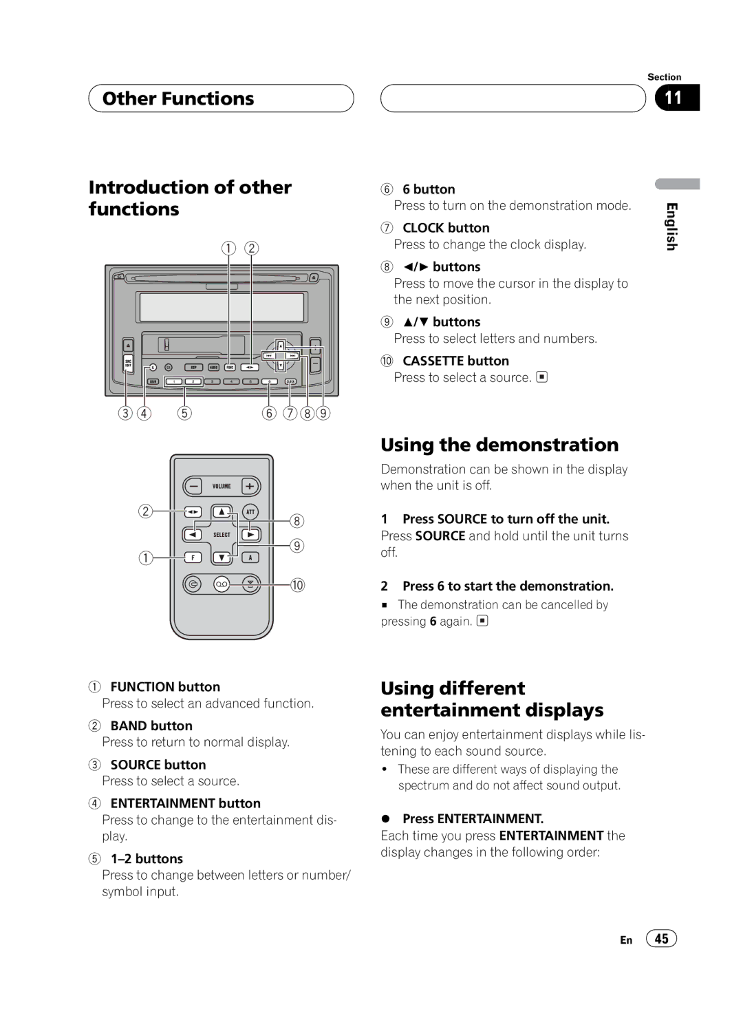 Pioneer FH-P4100 operation manual 