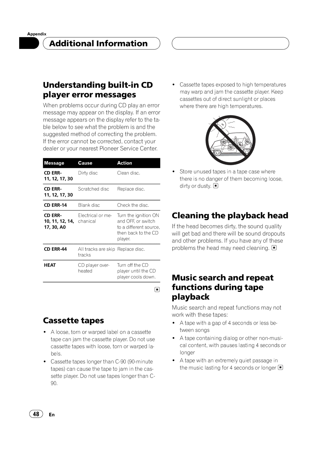 Pioneer FH-P4100 operation manual 