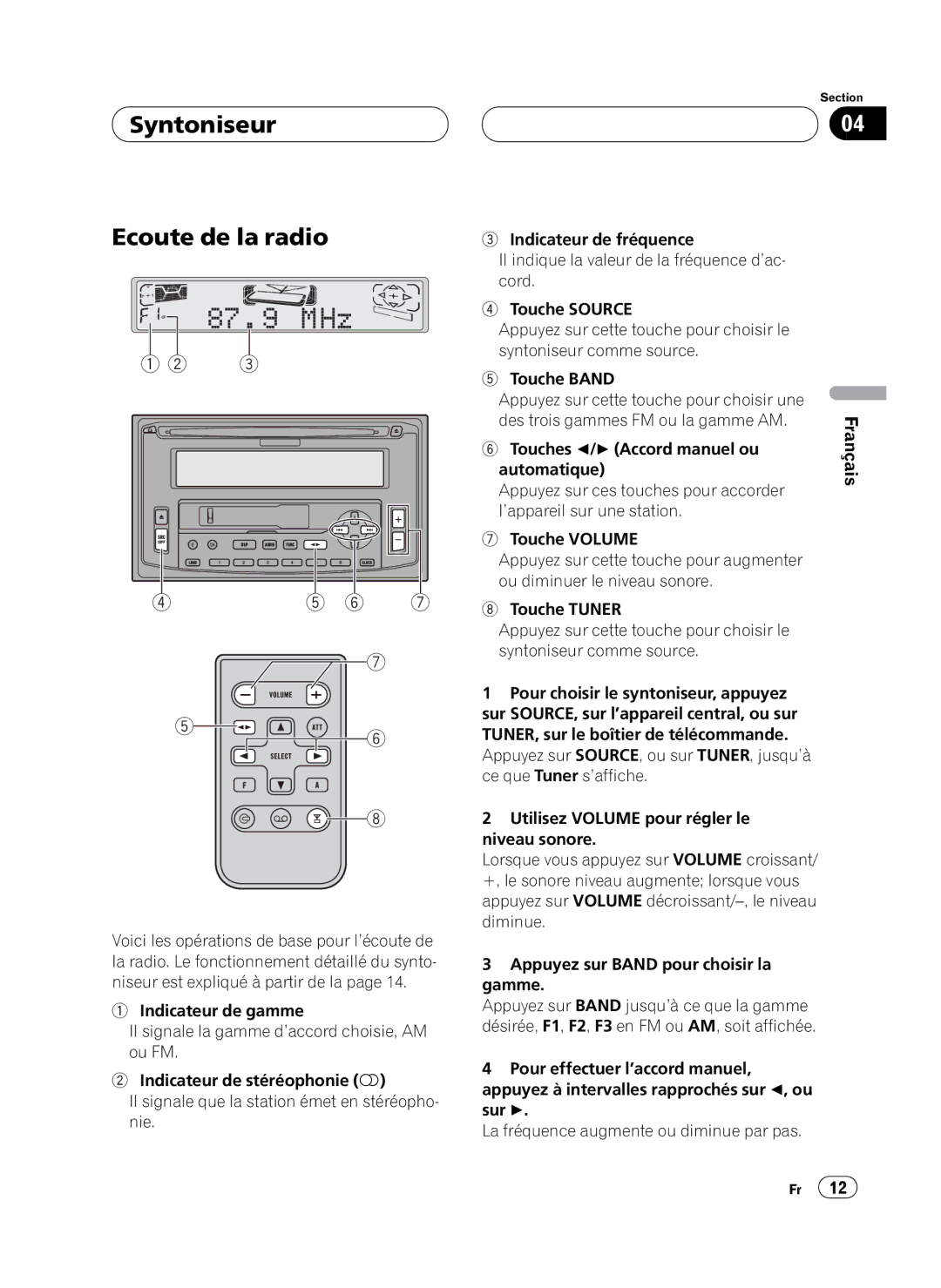 Pioneer FH-P4100 operation manual 